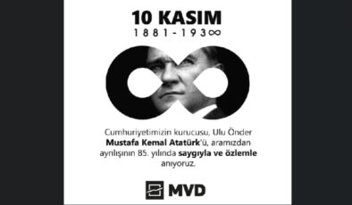 MVD Makina’dan 10 Kasım Atatürk’ü Anma Gününe Özel Saygı Duruşu