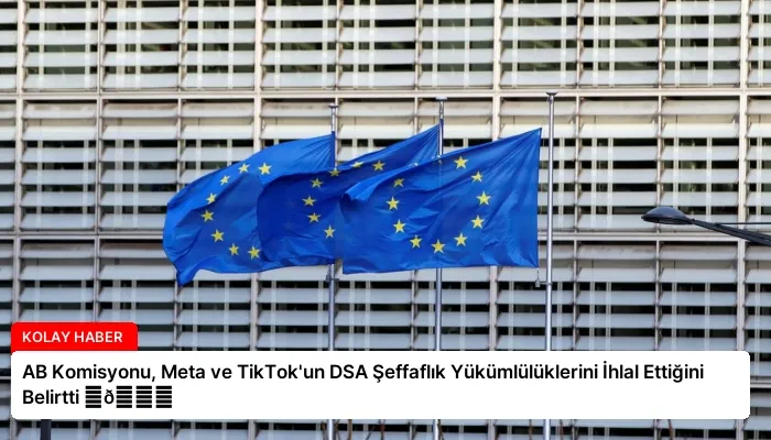 AB Komisyonu, Meta ve TikTok’un DSA Şeffaflık Yükümlülüklerini İhlal Ettiğini Belirtti ⏬👇