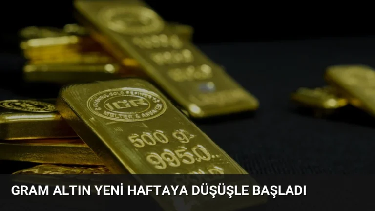 Gram Altın Yeni Haftaya Düşüşle Başladı