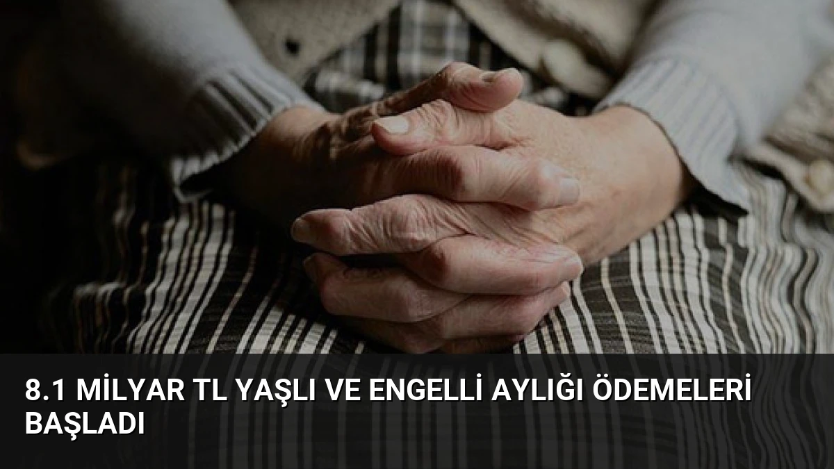 8.1 Milyar TL Yaşlı ve Engelli Aylığı Ödemeleri Başladı