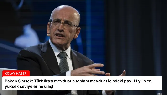Bakan Şimşek: Türk lirası mevduatın toplam mevduat içindeki payı 11 yılın en yüksek seviyelerine ulaştı