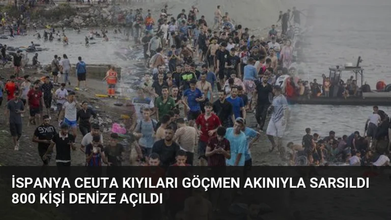 İspanya Ceuta Kıyıları Göçmen Akınıyla Sarsıldı 800 Kişi Denize Açıldı