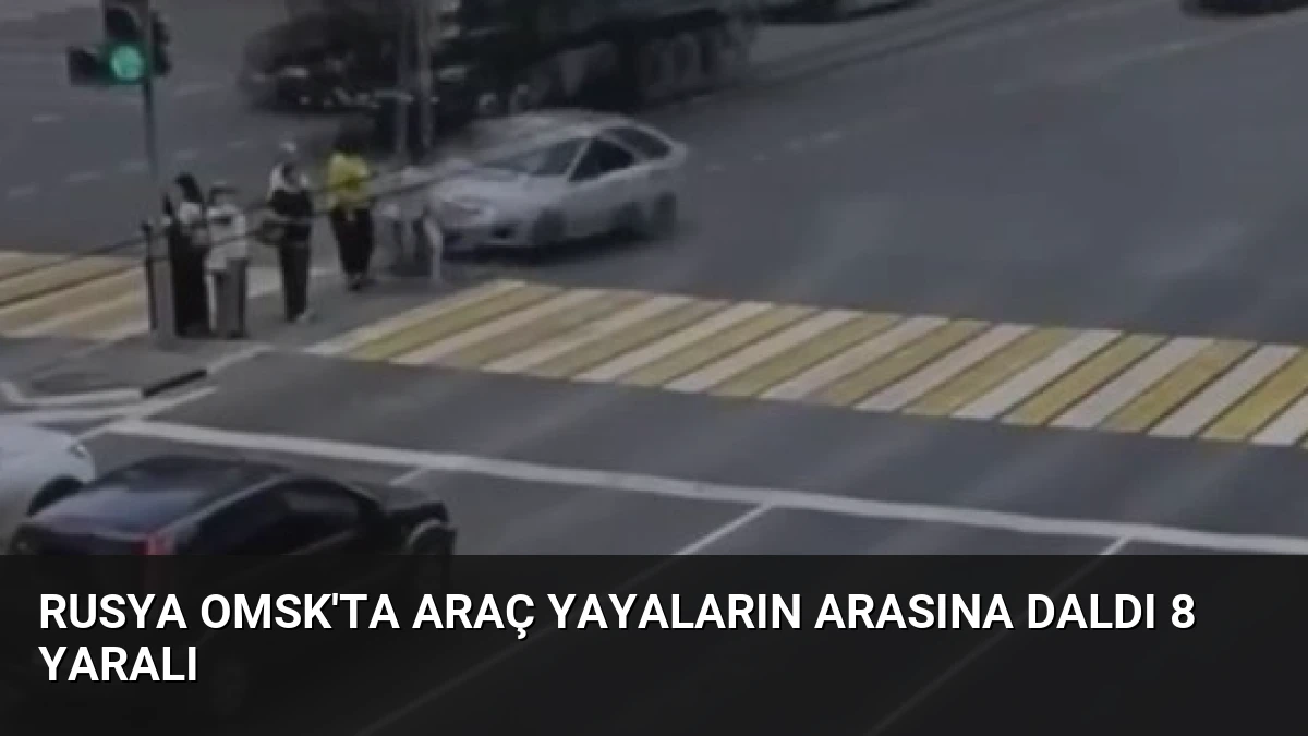 Rusya Omsk’ta Araç Yayaların Arasına Daldı 8 Yaralı
