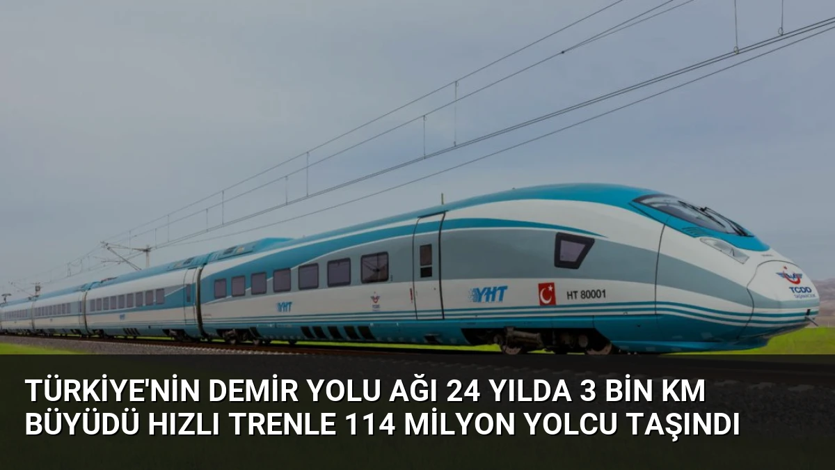 Türkiye’nin Demir Yolu Ağı 24 Yılda 3 Bin Km Büyüdü Hızlı Trenle 114 Milyon Yolcu Taşındı